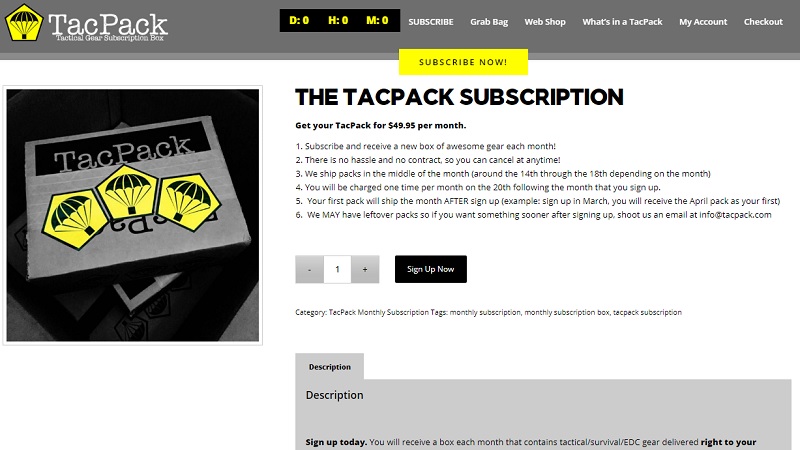 Subscription Boxes Tac Pack