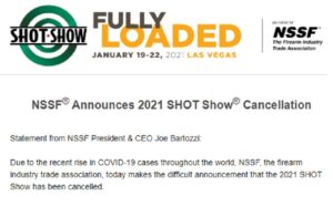NSSF Shot Show Cancellation