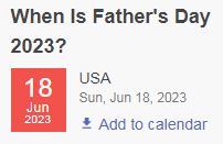 When is Father's Day 2023?