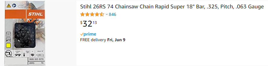 Stihl Chainsaw Chain